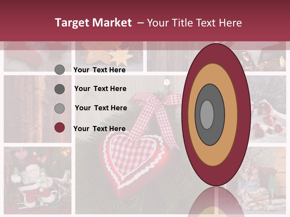 Weihnachtsmotive Elch Rot PowerPoint Template