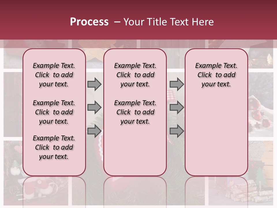 Weihnachtsmotive Elch Rot PowerPoint Template