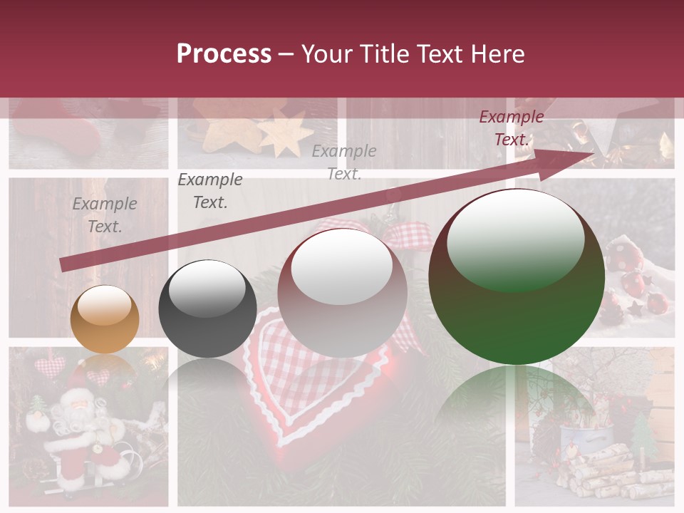 Weihnachtsmotive Elch Rot PowerPoint Template