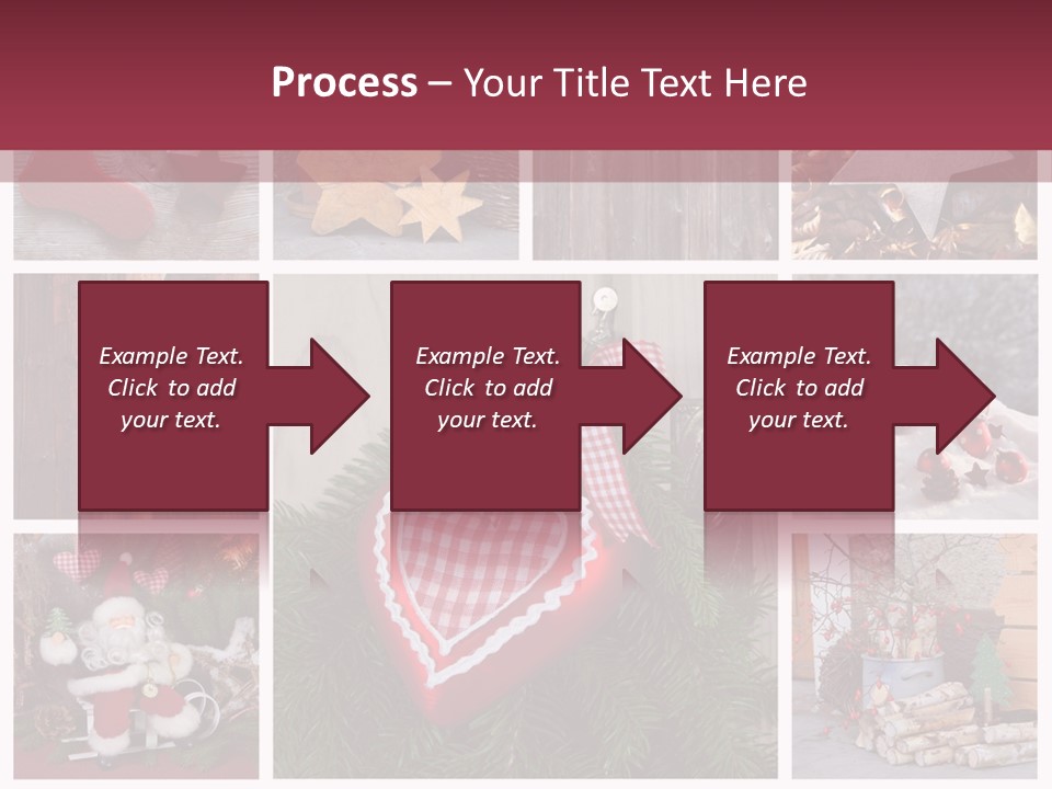 Weihnachtsmotive Elch Rot PowerPoint Template