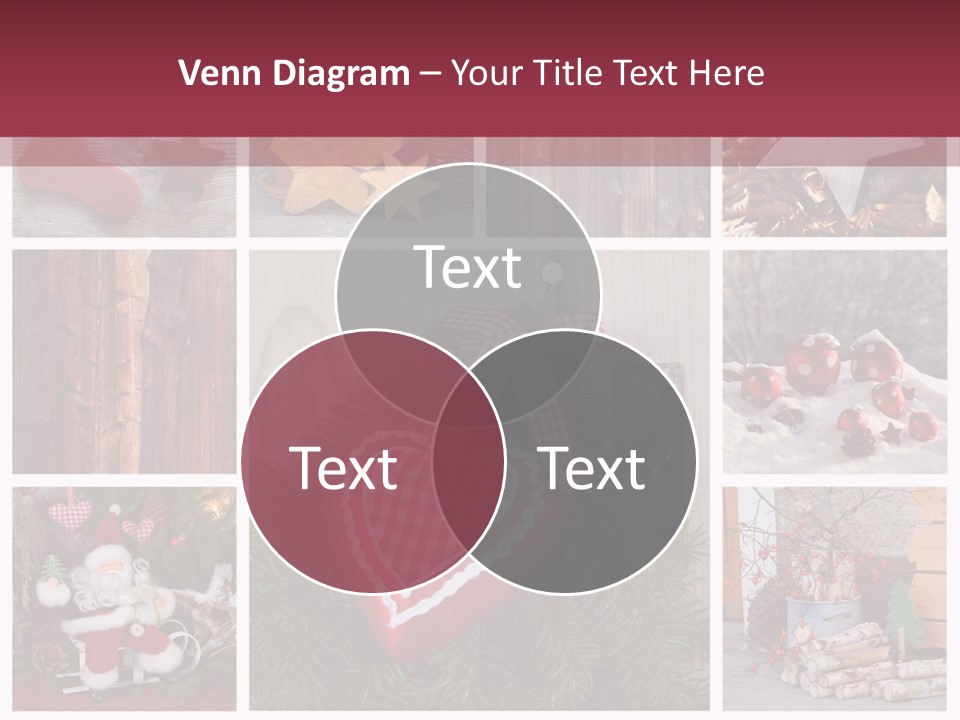 Weihnachtsmotive Elch Rot PowerPoint Template