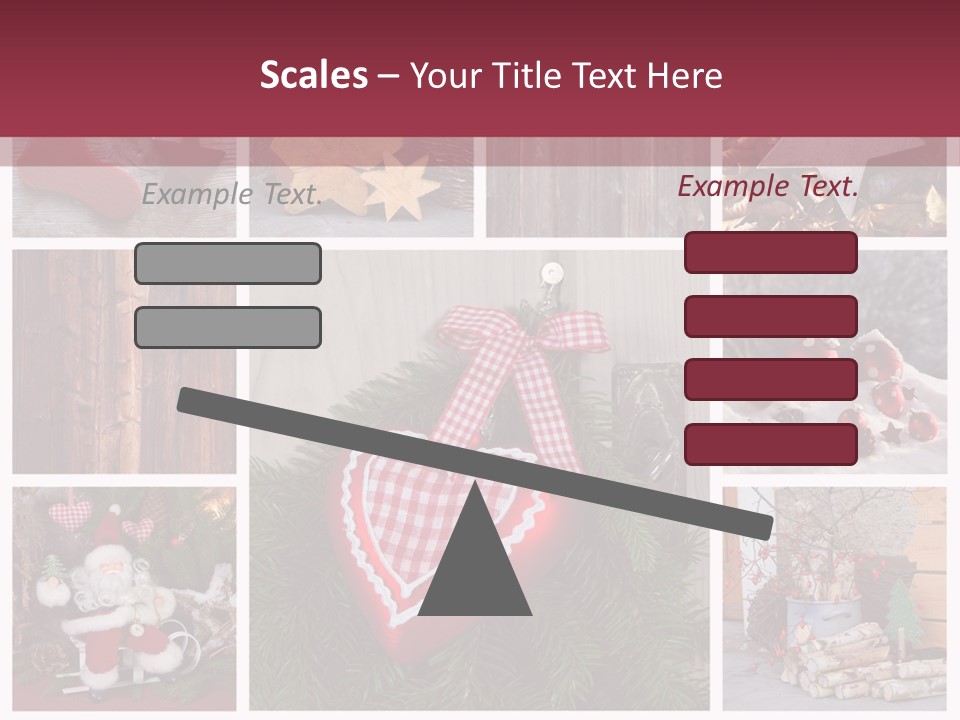 Weihnachtsmotive Elch Rot PowerPoint Template