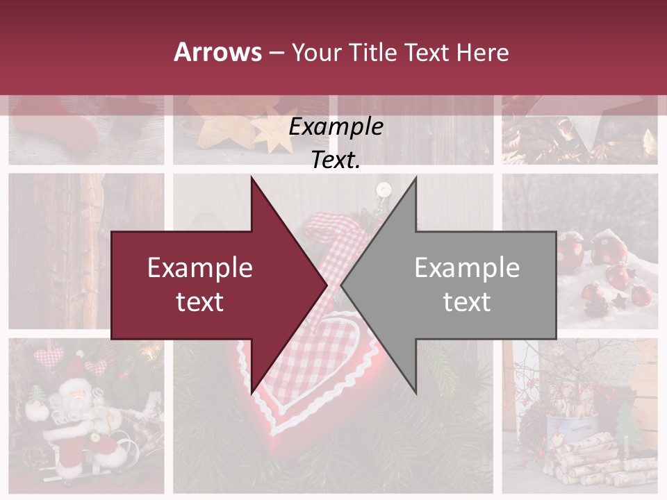 Weihnachtsmotive Elch Rot PowerPoint Template
