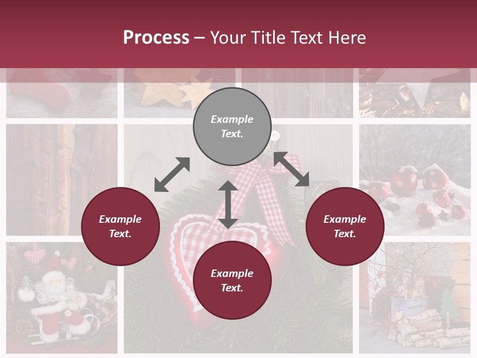 Weihnachtsmotive Elch Rot PowerPoint Template