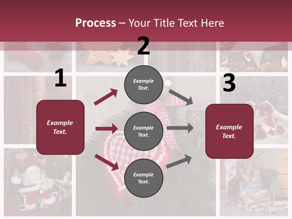 Weihnachtsmotive Elch Rot PowerPoint Template