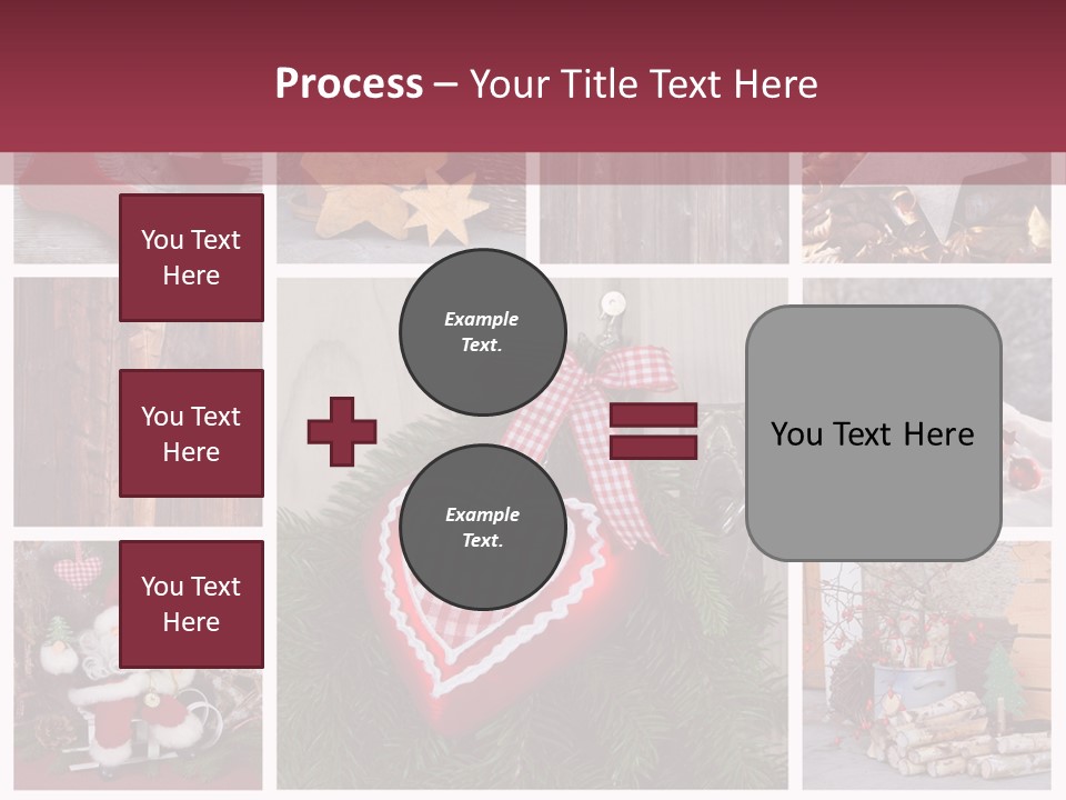 Weihnachtsmotive Elch Rot PowerPoint Template