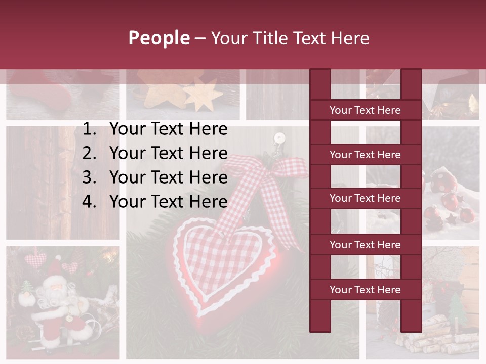 Weihnachtsmotive Elch Rot PowerPoint Template