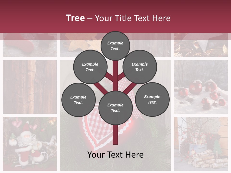 Weihnachtsmotive Elch Rot PowerPoint Template