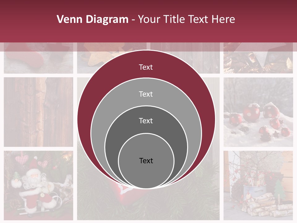 Weihnachtsmotive Elch Rot PowerPoint Template