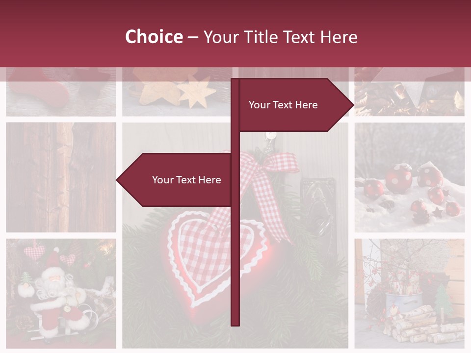 Weihnachtsmotive Elch Rot PowerPoint Template