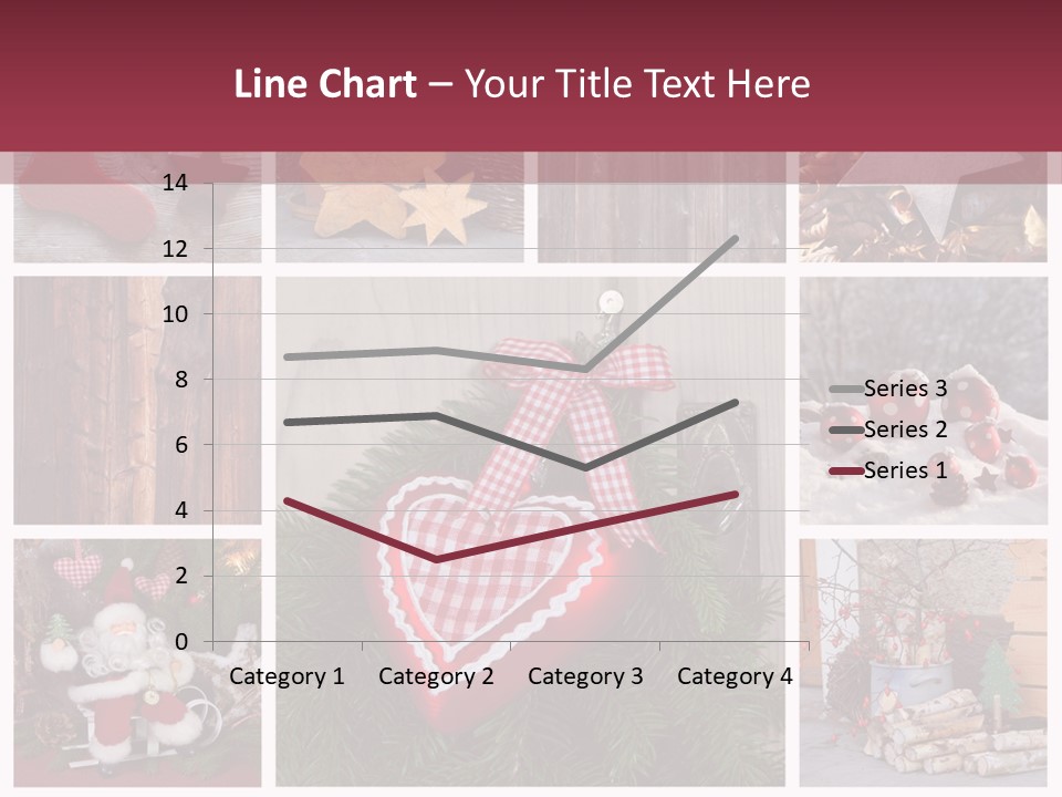 Weihnachtsmotive Elch Rot PowerPoint Template
