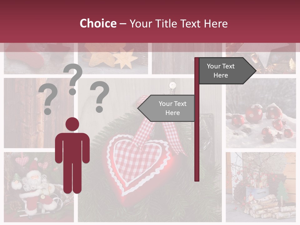 Weihnachtsmotive Elch Rot PowerPoint Template