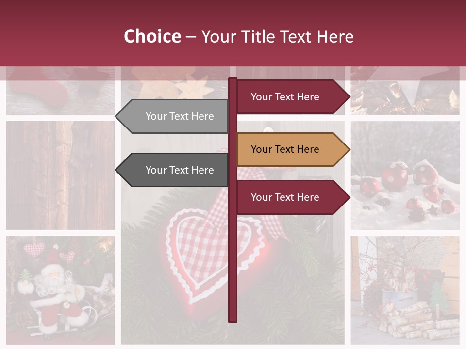 Weihnachtsmotive Elch Rot PowerPoint Template