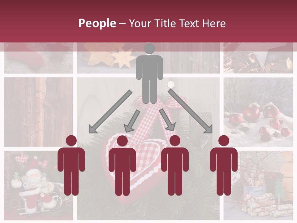 Weihnachtsmotive Elch Rot PowerPoint Template