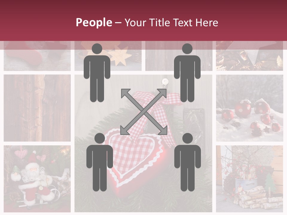 Weihnachtsmotive Elch Rot PowerPoint Template