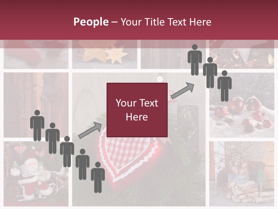 Weihnachtsmotive Elch Rot PowerPoint Template