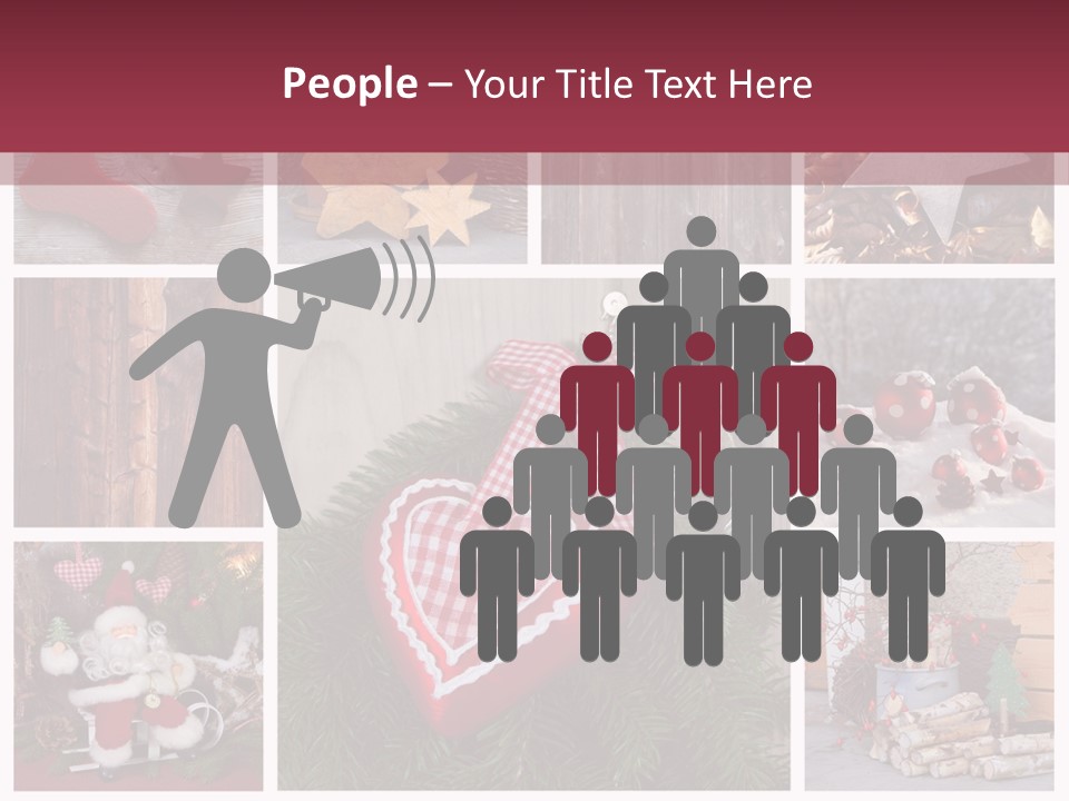 Weihnachtsmotive Elch Rot PowerPoint Template