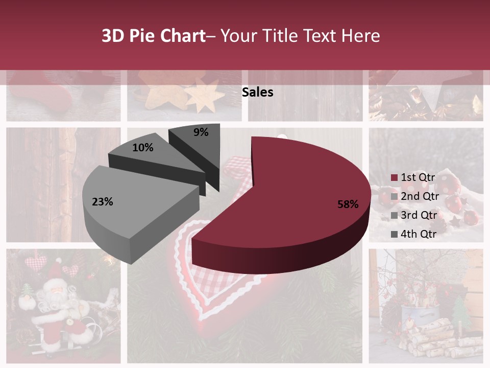 Weihnachtsmotive Elch Rot PowerPoint Template