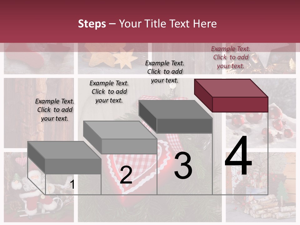 Weihnachtsmotive Elch Rot PowerPoint Template
