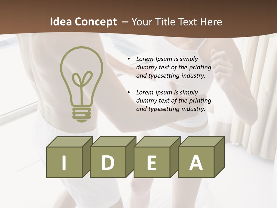 Color Image  Mid Man PowerPoint Template