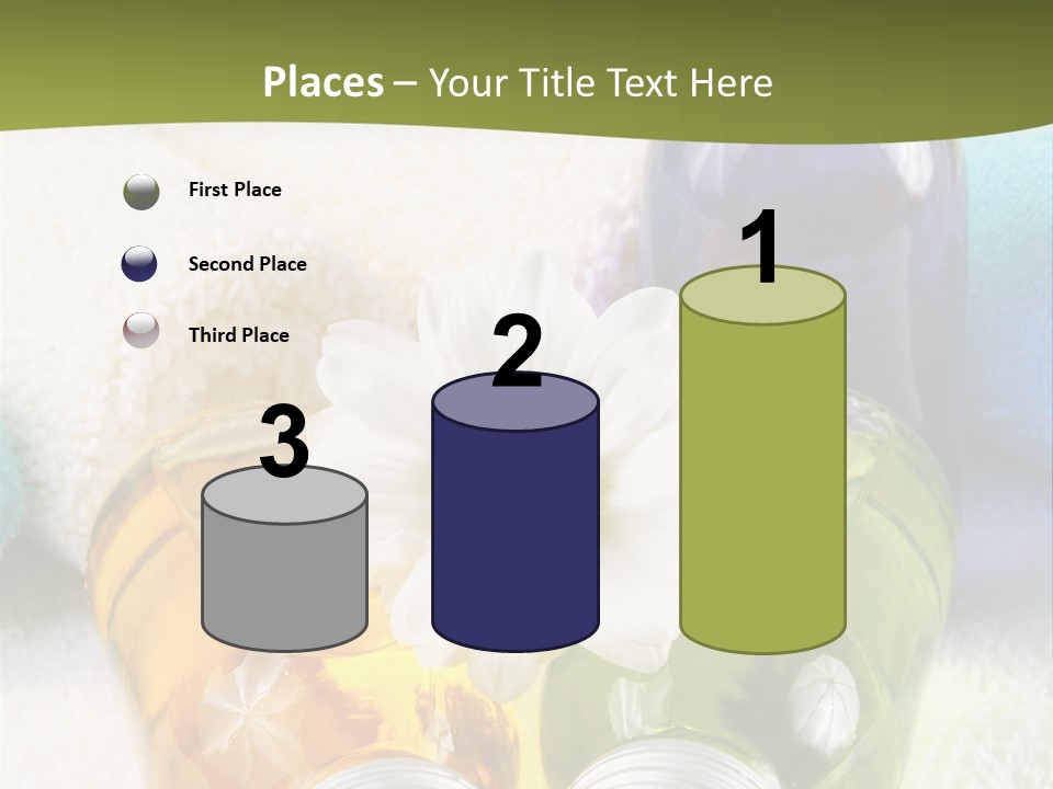 Pflegeprodukte Bath Oil Blumen PowerPoint Template