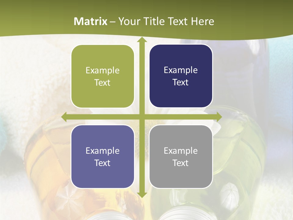 Pflegeprodukte Bath Oil Blumen PowerPoint Template