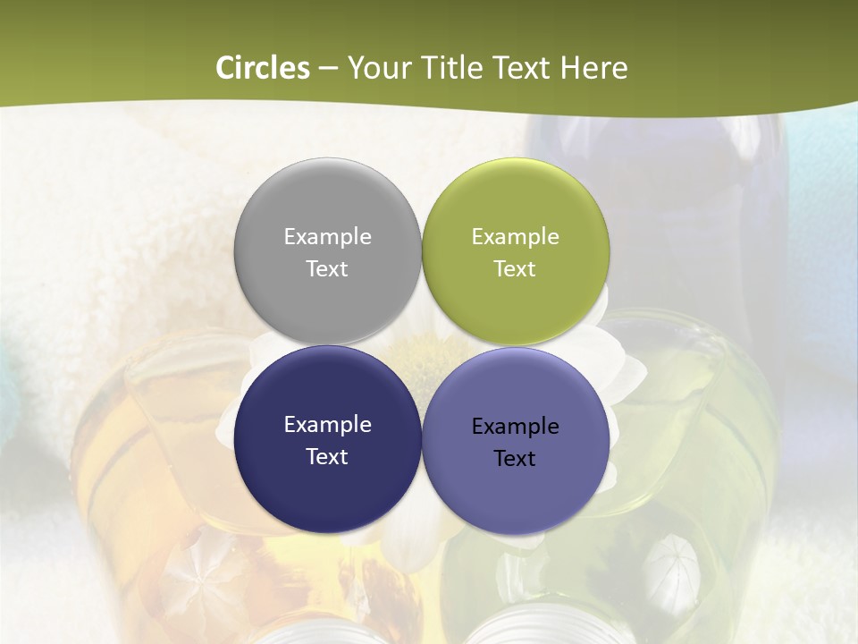 Pflegeprodukte Bath Oil Blumen PowerPoint Template