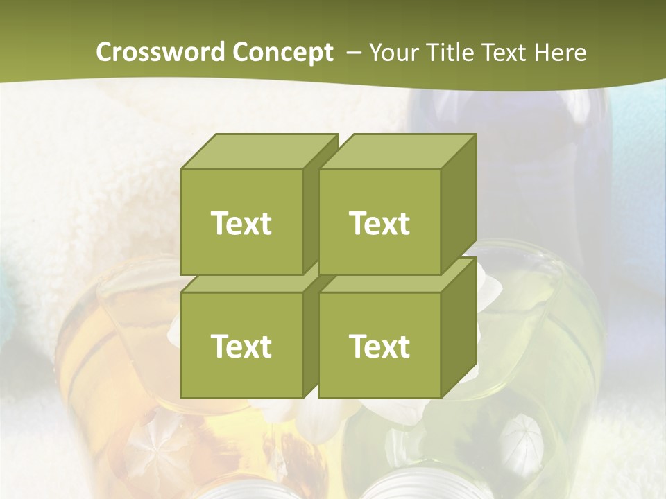 Pflegeprodukte Bath Oil Blumen PowerPoint Template