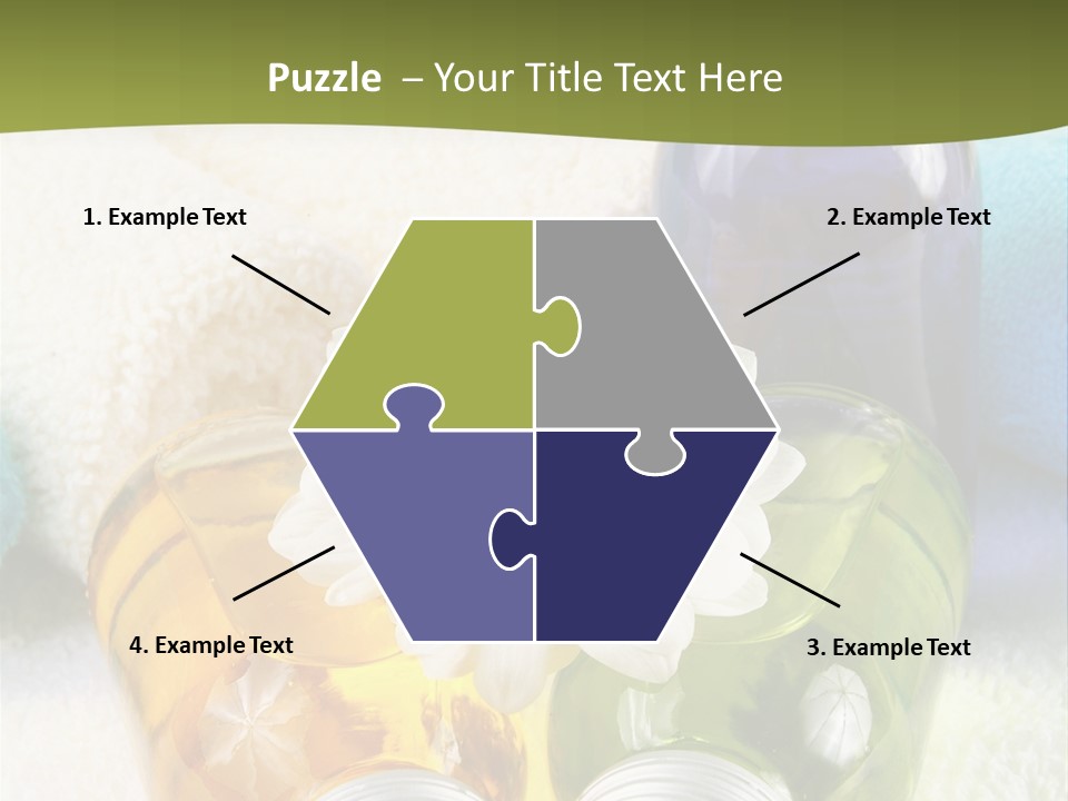 Pflegeprodukte Bath Oil Blumen PowerPoint Template