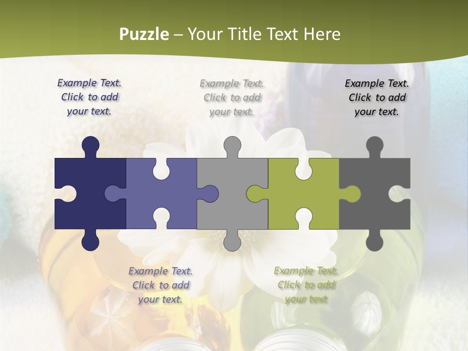 Pflegeprodukte Bath Oil Blumen PowerPoint Template