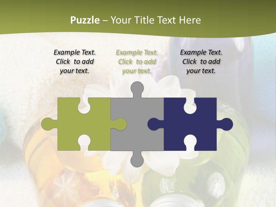 Pflegeprodukte Bath Oil Blumen PowerPoint Template