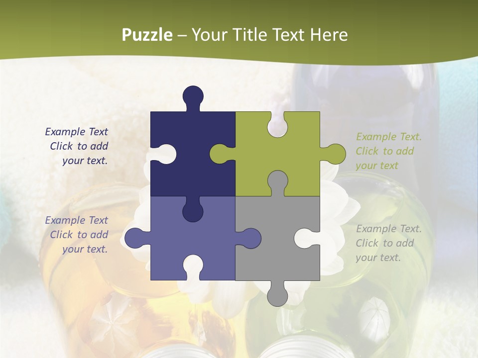 Pflegeprodukte Bath Oil Blumen PowerPoint Template