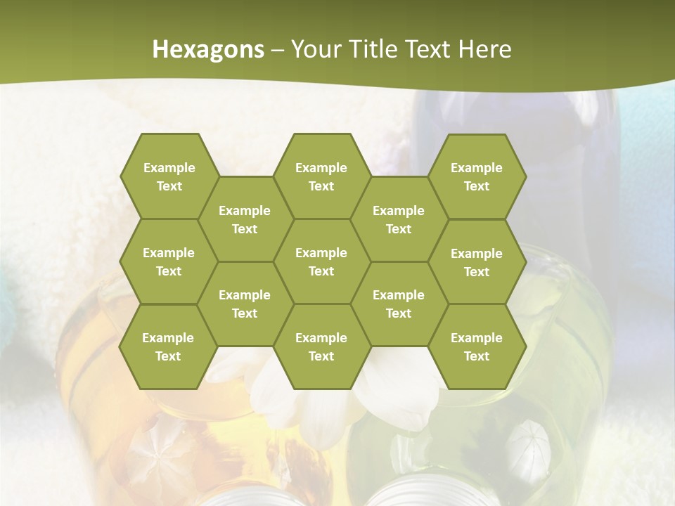 Pflegeprodukte Bath Oil Blumen PowerPoint Template