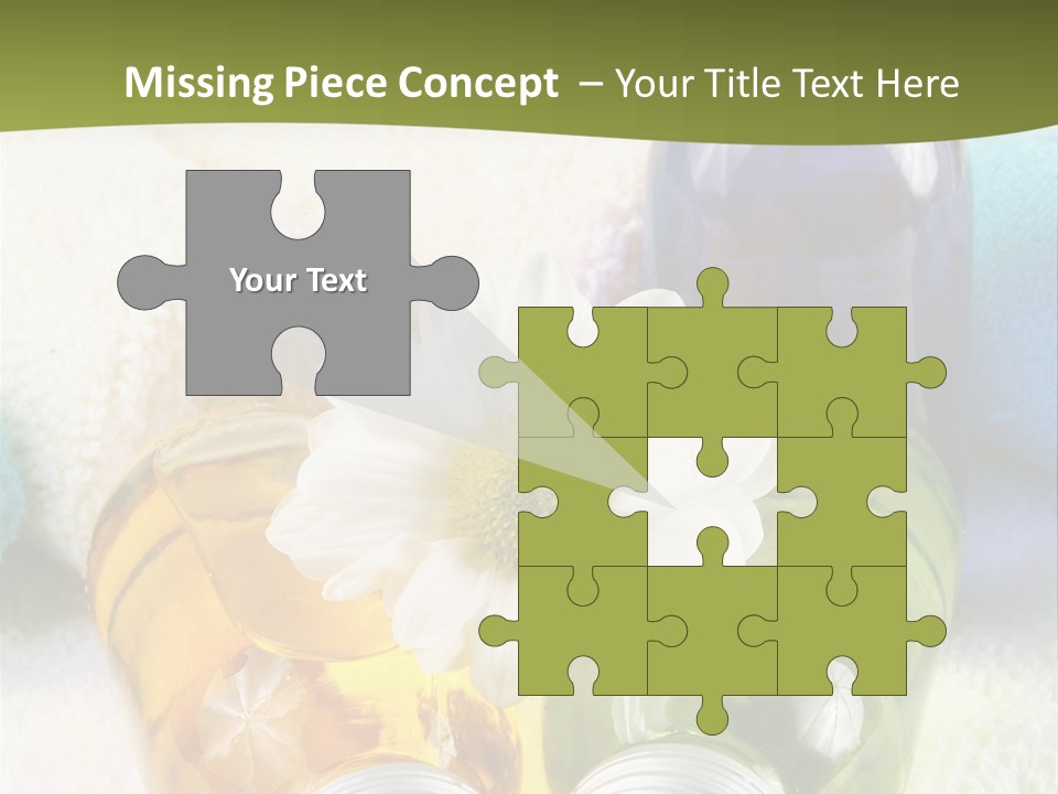 Pflegeprodukte Bath Oil Blumen PowerPoint Template