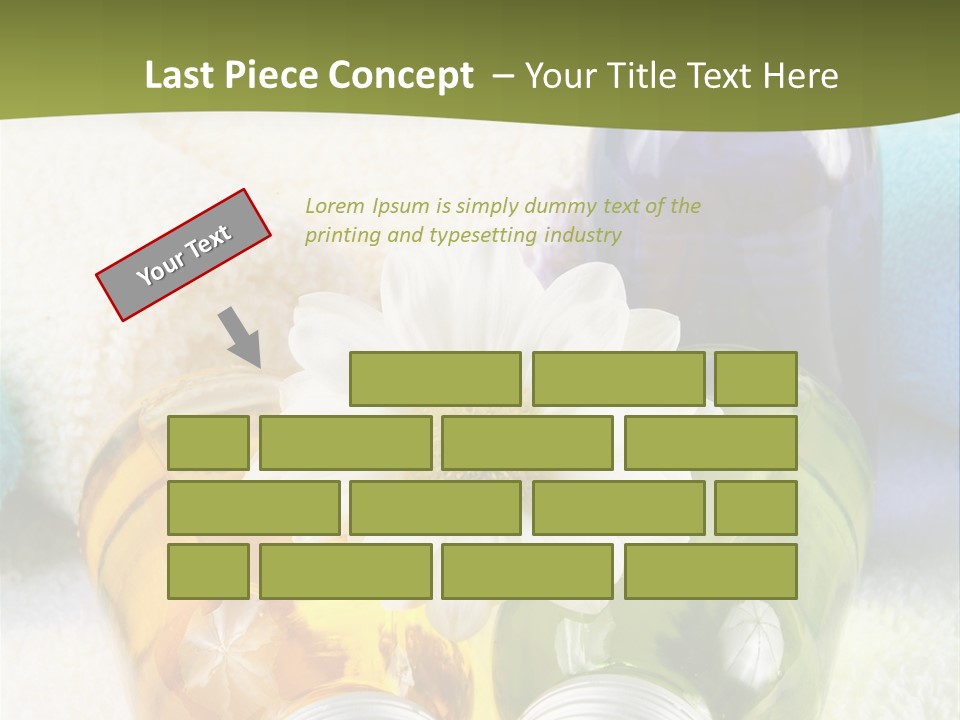 Pflegeprodukte Bath Oil Blumen PowerPoint Template