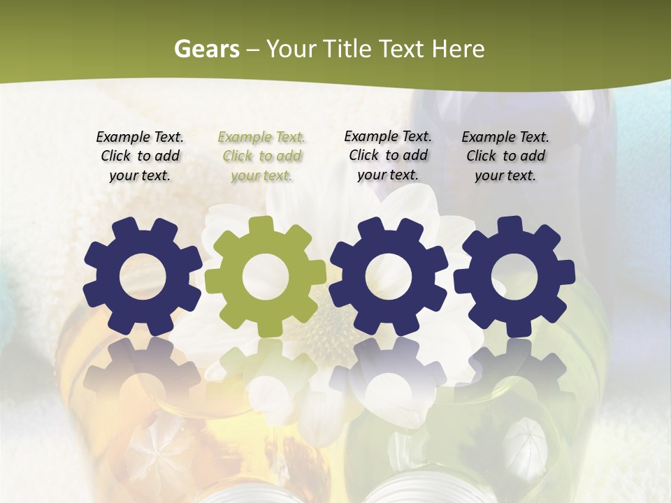 Pflegeprodukte Bath Oil Blumen PowerPoint Template