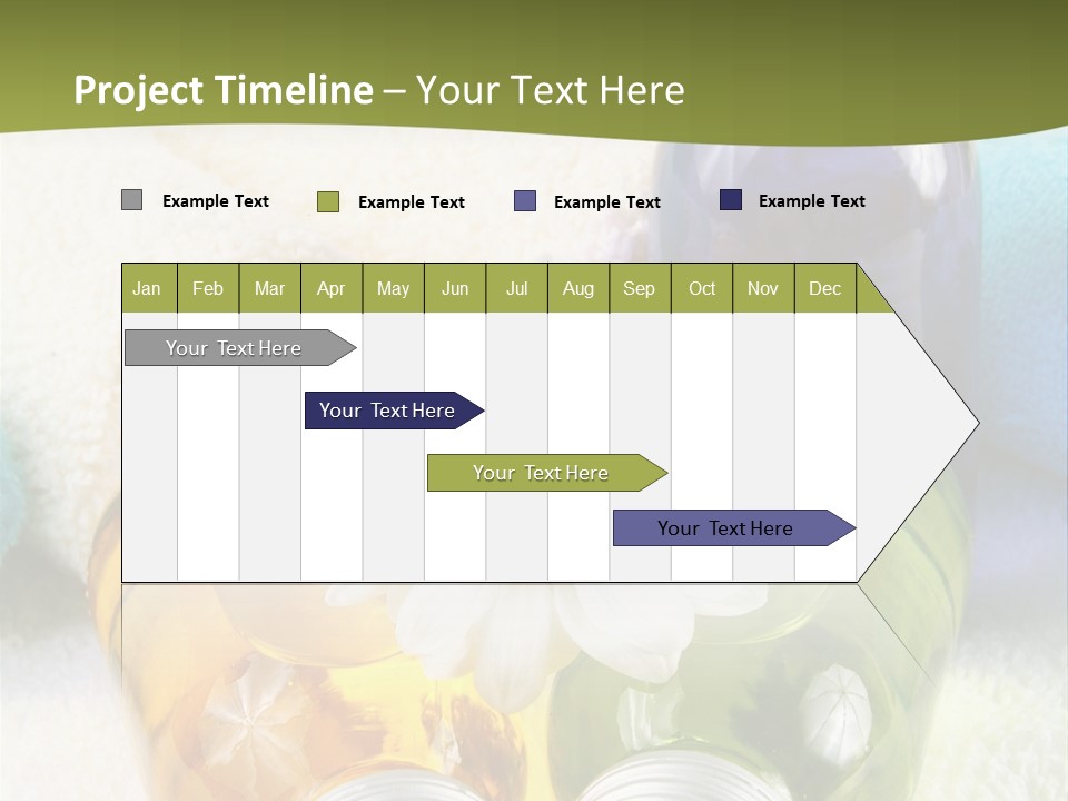 Pflegeprodukte Bath Oil Blumen PowerPoint Template