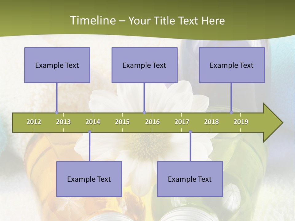 Pflegeprodukte Bath Oil Blumen PowerPoint Template