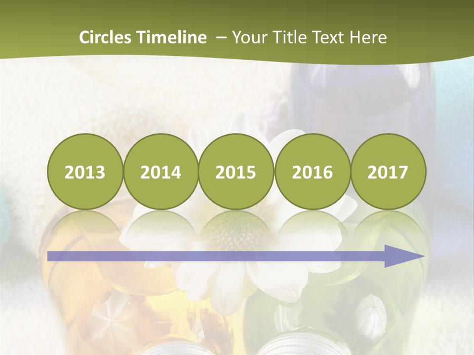 Pflegeprodukte Bath Oil Blumen PowerPoint Template