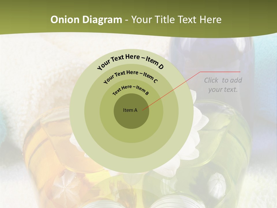 Pflegeprodukte Bath Oil Blumen PowerPoint Template