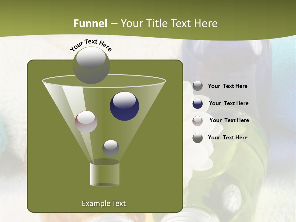 Pflegeprodukte Bath Oil Blumen PowerPoint Template
