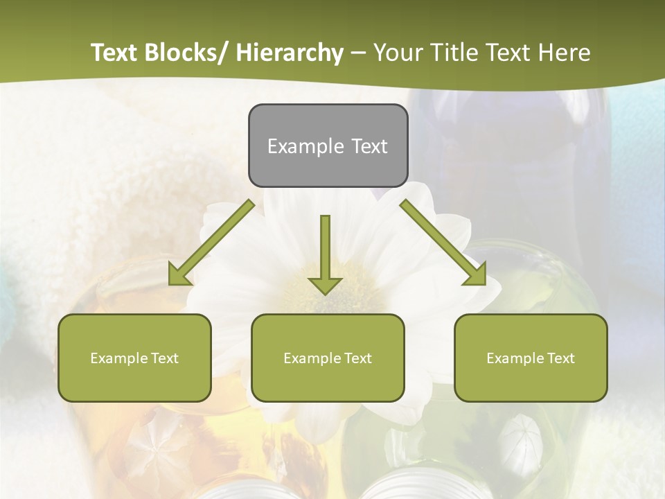 Pflegeprodukte Bath Oil Blumen PowerPoint Template