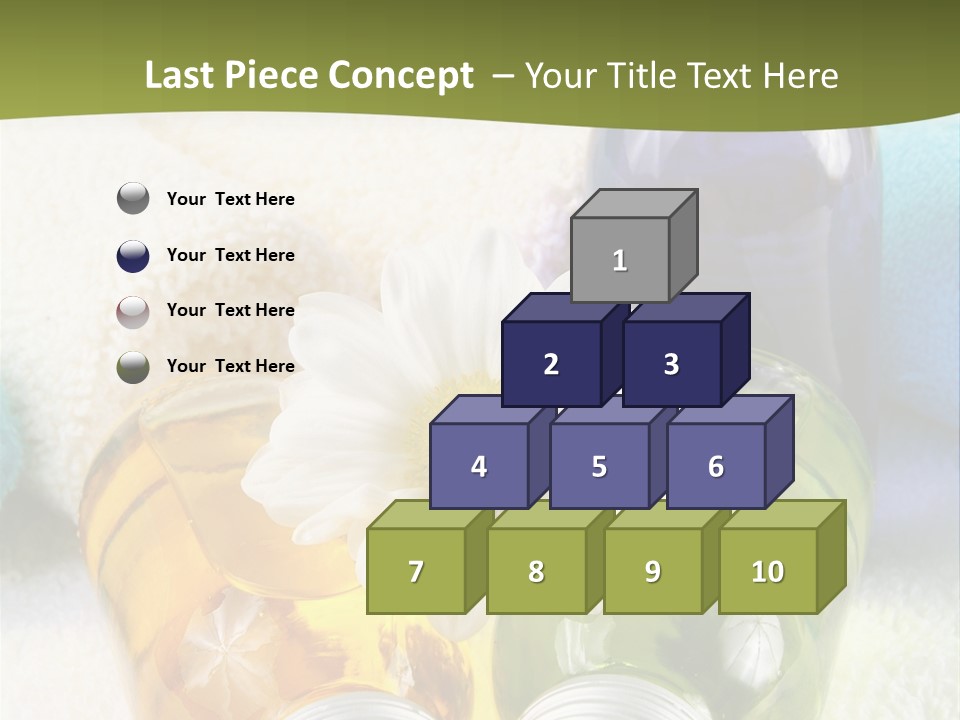 Pflegeprodukte Bath Oil Blumen PowerPoint Template