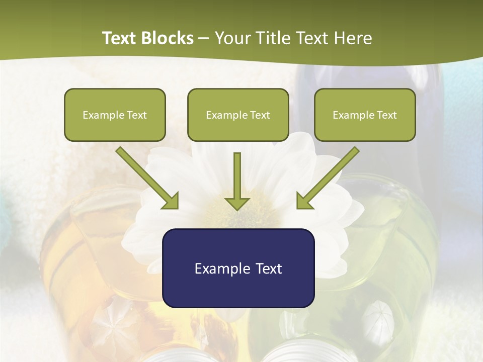 Pflegeprodukte Bath Oil Blumen PowerPoint Template