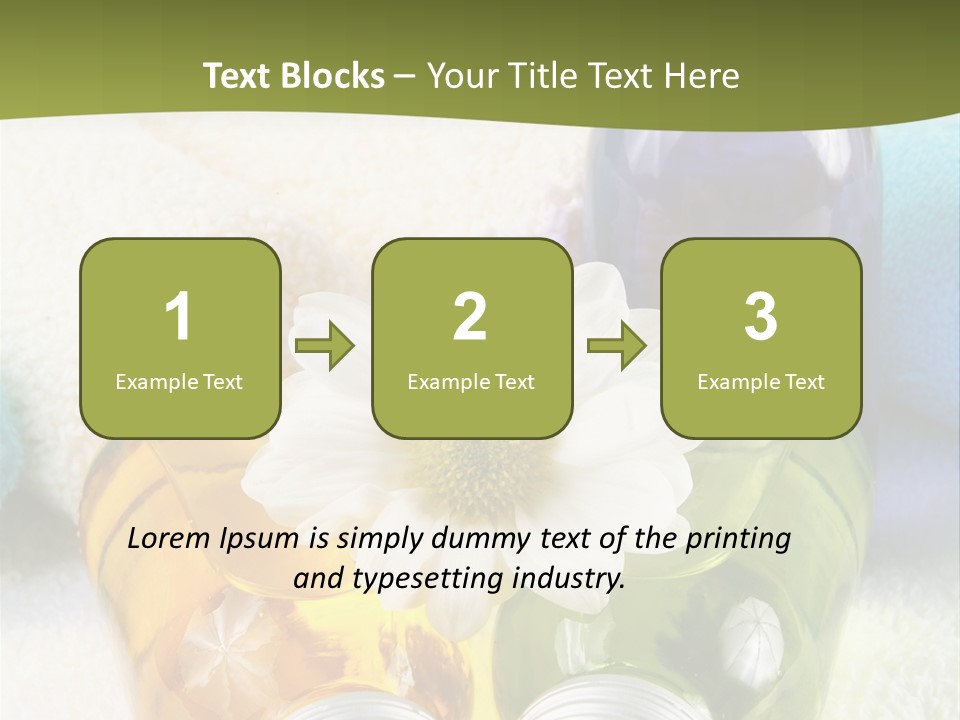 Pflegeprodukte Bath Oil Blumen PowerPoint Template
