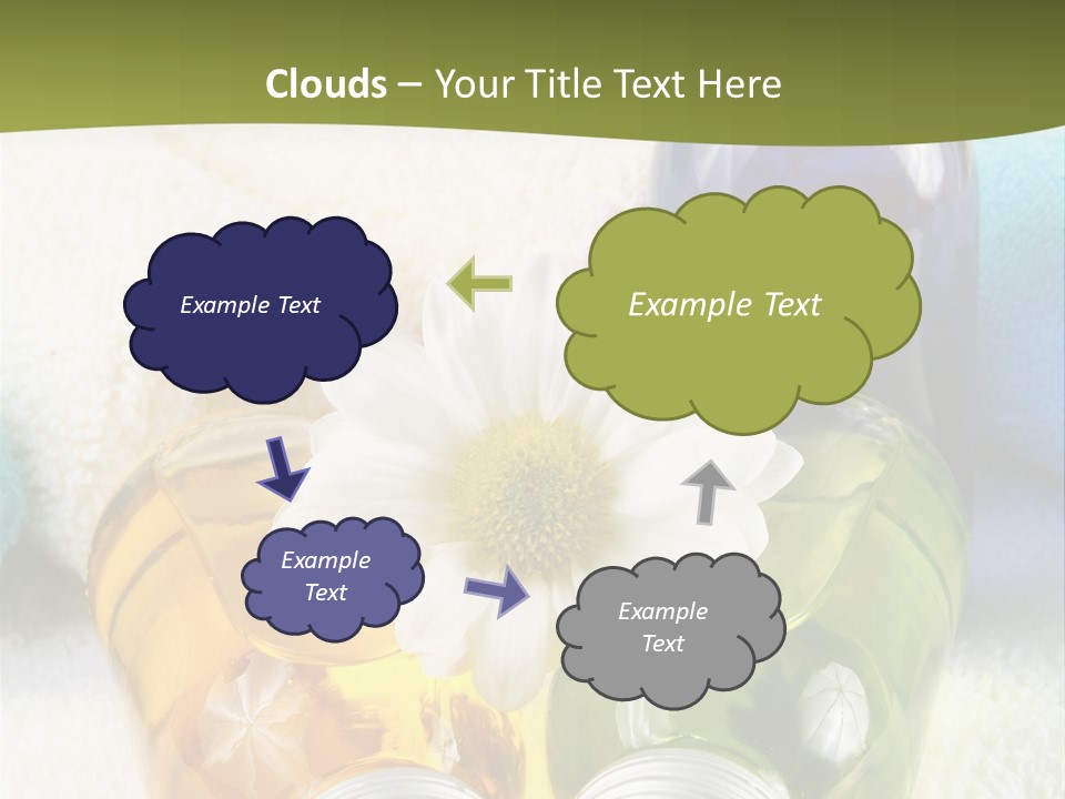 Pflegeprodukte Bath Oil Blumen PowerPoint Template