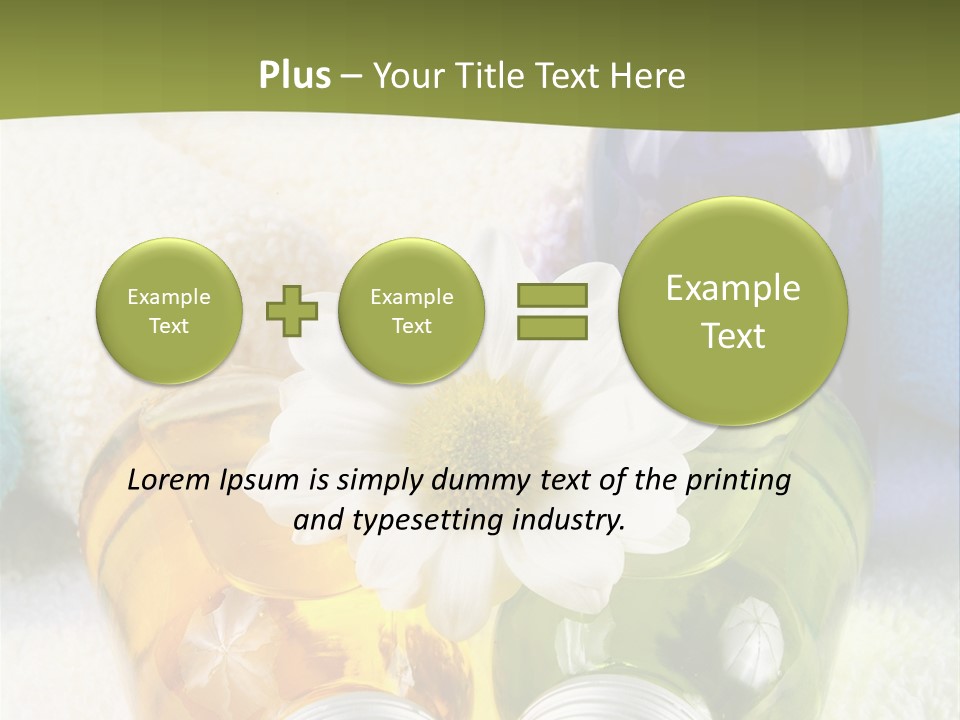 Pflegeprodukte Bath Oil Blumen PowerPoint Template