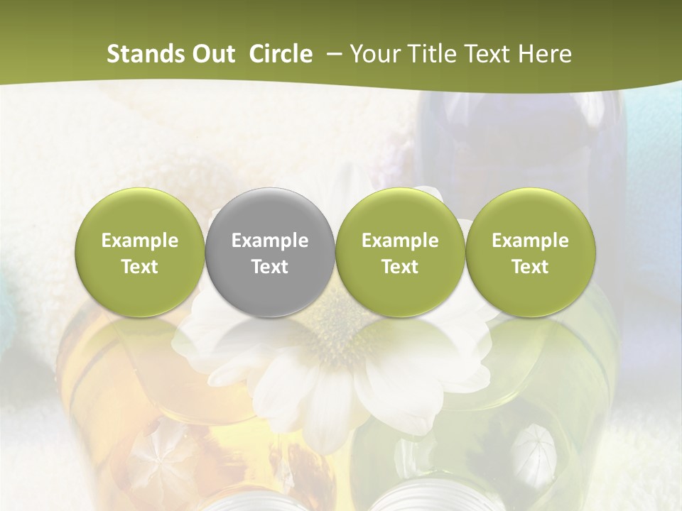 Pflegeprodukte Bath Oil Blumen PowerPoint Template