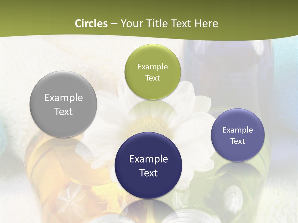 Pflegeprodukte Bath Oil Blumen PowerPoint Template
