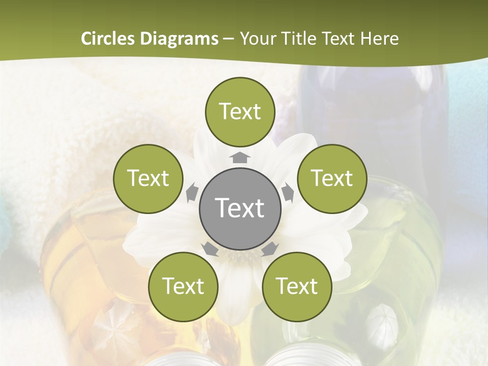 Pflegeprodukte Bath Oil Blumen PowerPoint Template